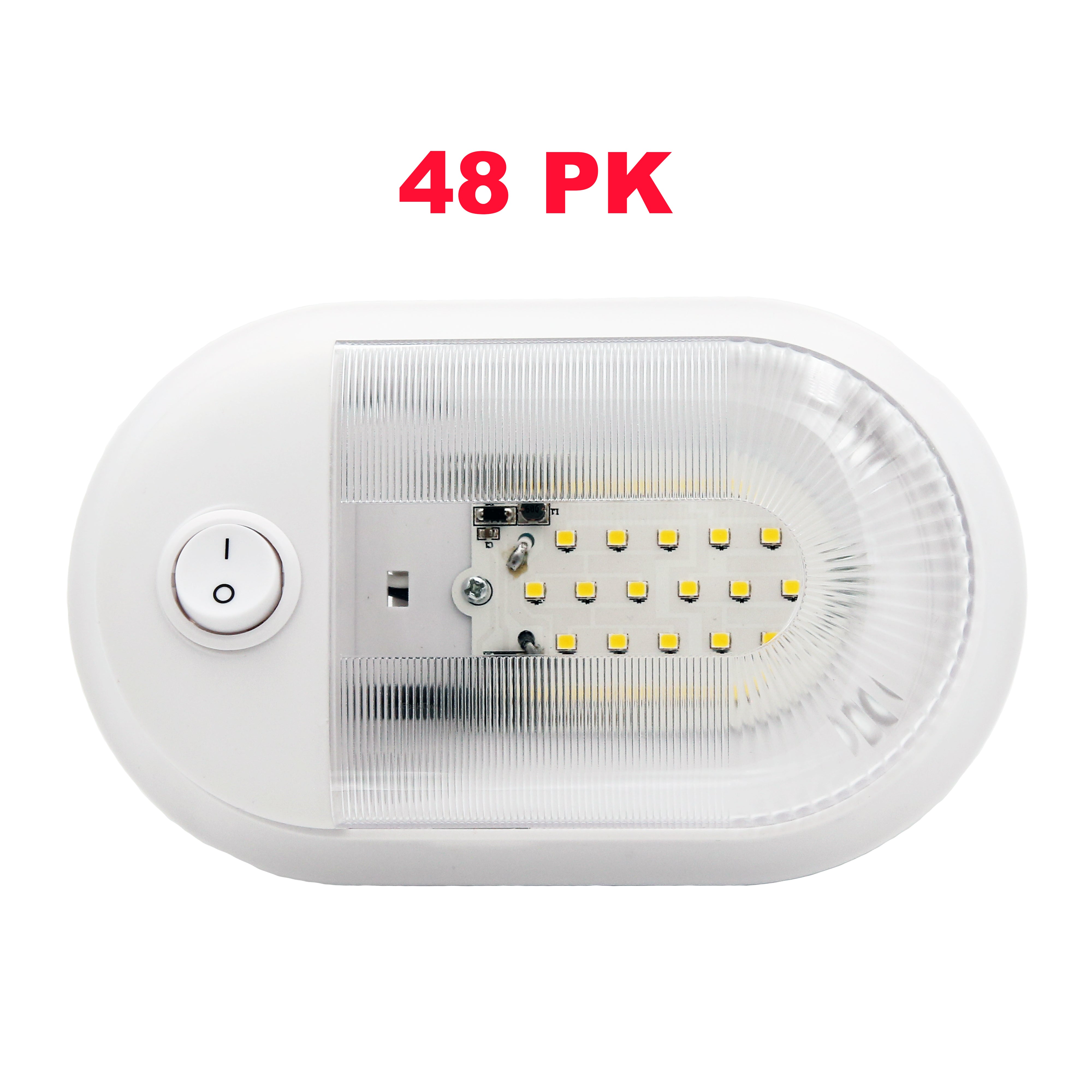 PTR0007 LED 12V RV Single Ceiling Dome Light With Switch for