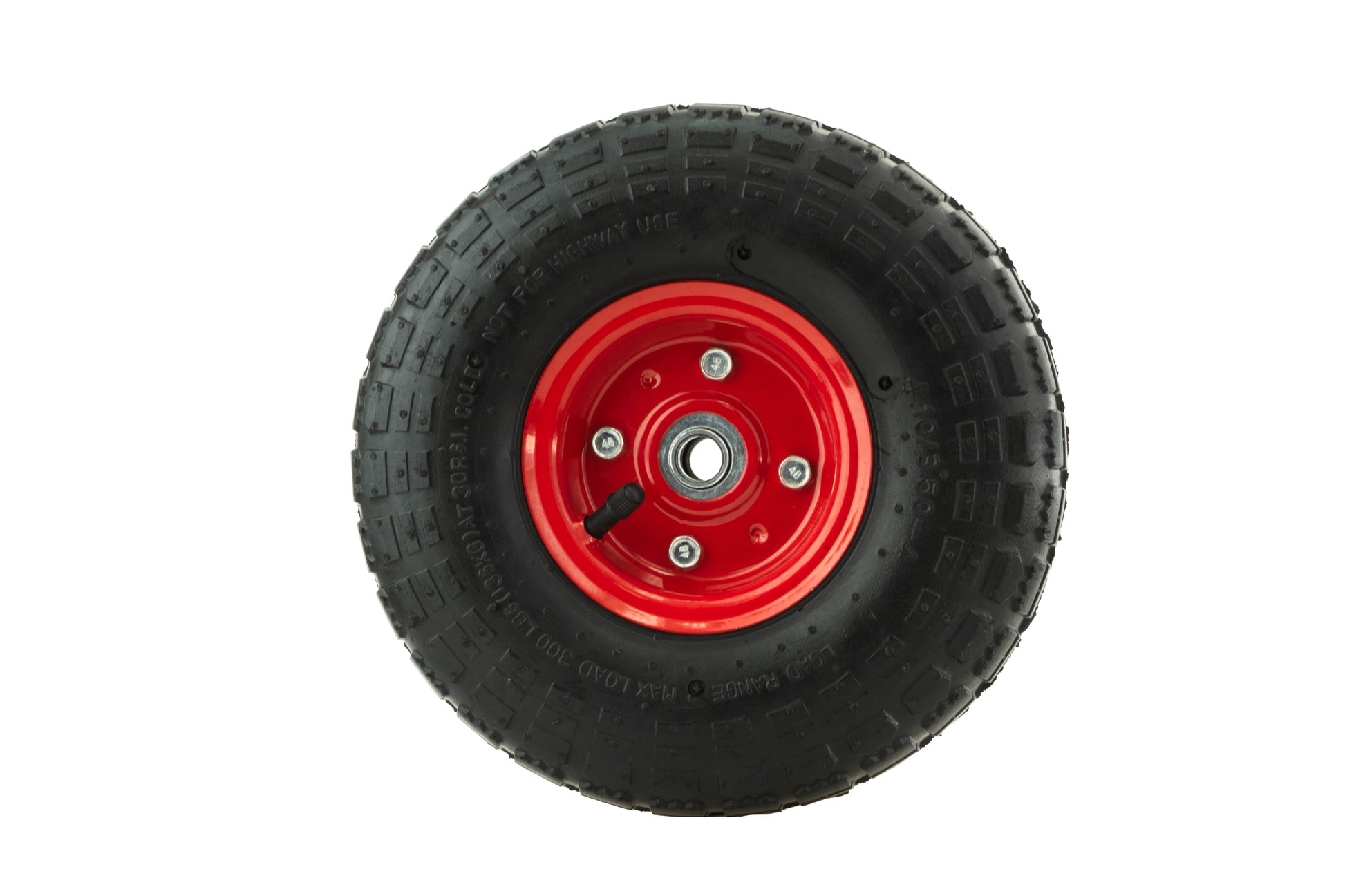 Lapp Wheels 4.10/3.50-4 Heavy Duty Pneumatic Tire Wagon/Hand Truck/Dolly  cart/Mower Replacement, (2-Pack W/Pushnuts)